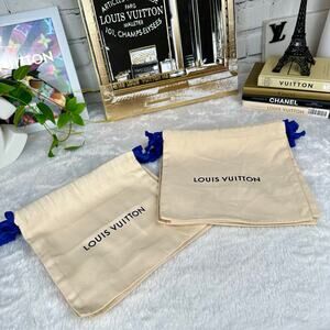 Louis Vuitton Drawstring Dust Bag Fit Compact Accessories 8” X 7.75” EXCELLENT